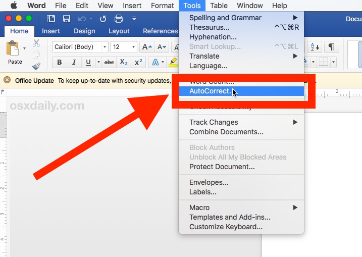 how do you turn off auto formatting in word for mac?